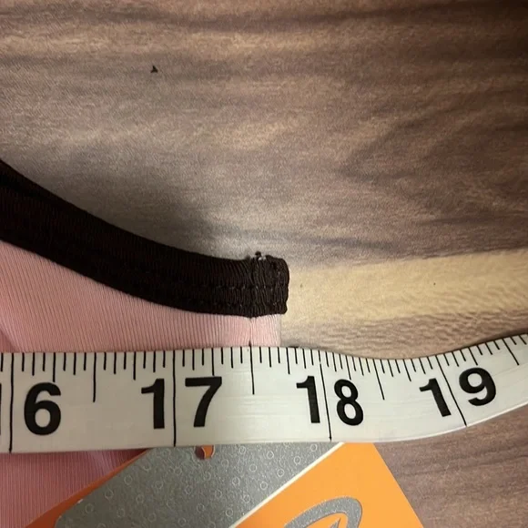 Champion pink with brown trim tank top. - Picture 7 of 10